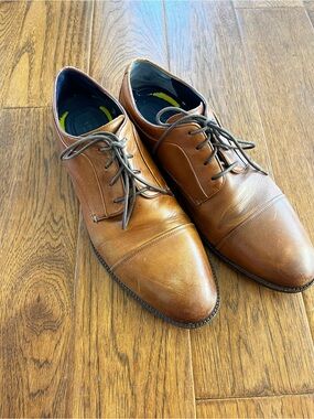 Cole Hahn Men’s Hawthorne Dress Shoe in Brown Leather, Size 11.5/12
